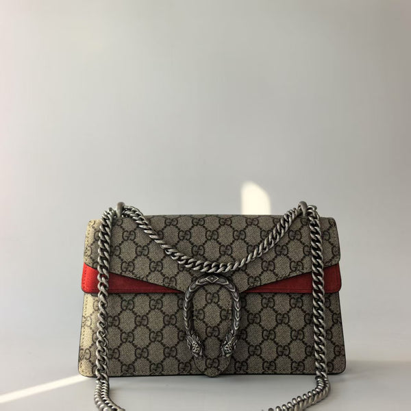 Pre-owned Gucci Dionysus Bag GG Coated Canvas Medium