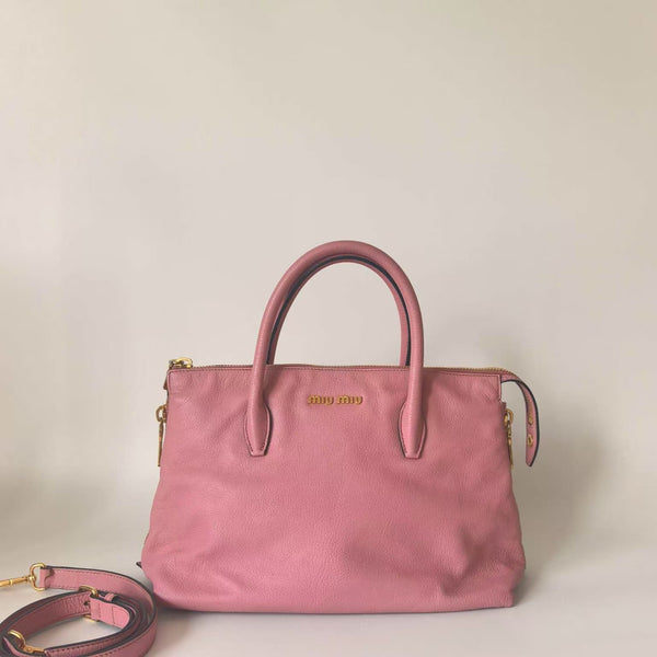 Pre-owned Miu Miu PowderPink Calfskin Crossbody