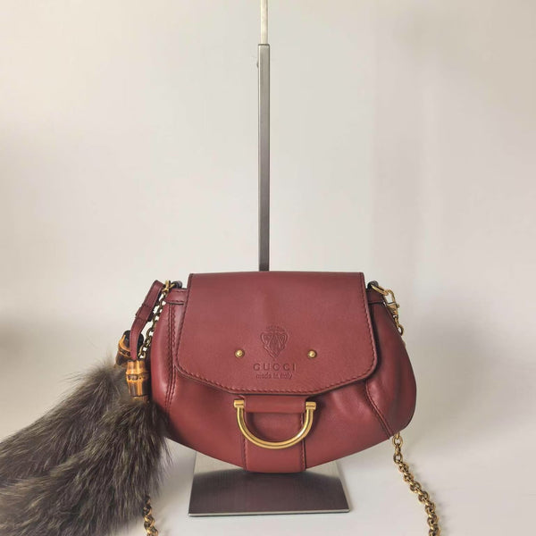 Pre-owned Gucci Brown Calfskin Crossbody