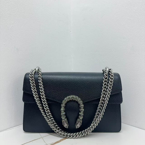 Pre-owned Gucci Dionysus All Black Calfskin Crossbody