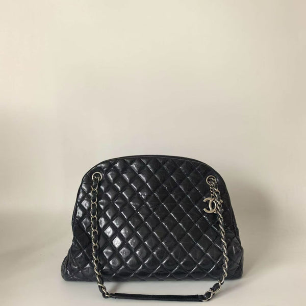 Pre-owned Chanel Just Mademoiselle Bag Quilted Patent Large