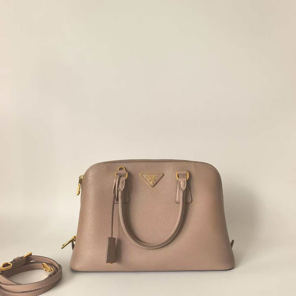 Pre-owned Prada Open Promenade Bag Saffiano Leather Medium