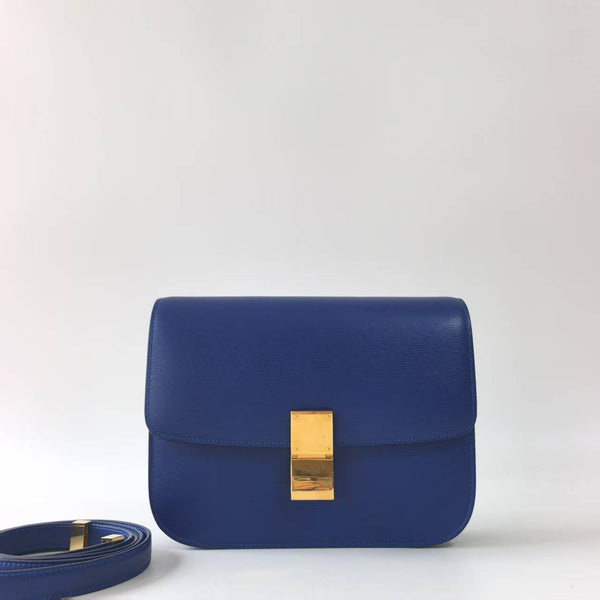 Pre-owned Celine Classic Box Bag Grainy Leather Medium