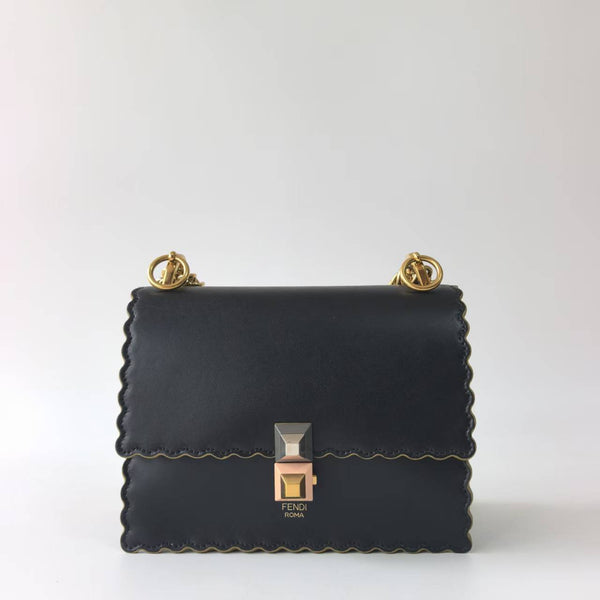 Pre-owned Fendi Kan I Bag Leather Small