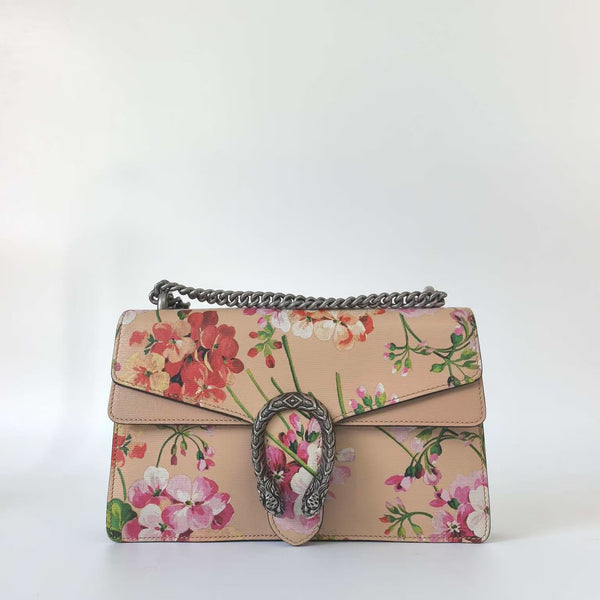 Pre-owned Gucci Dionysus Bag Blooms Print Leather
