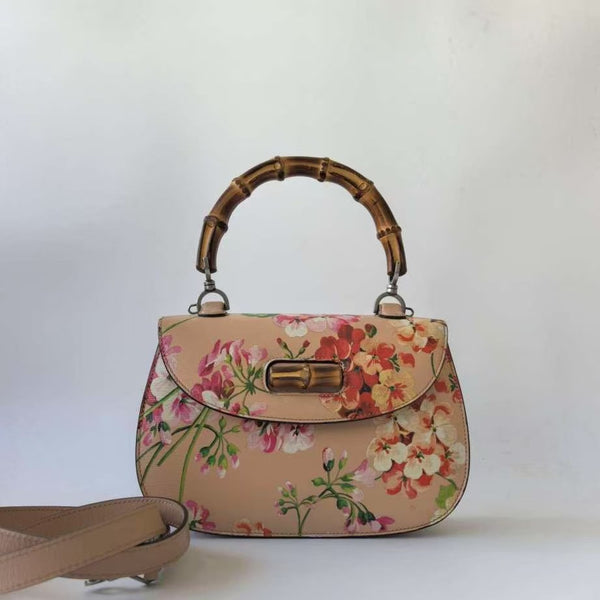 Pre-owned Gucci Bamboo 1947 Top Handle Bag Leather Small