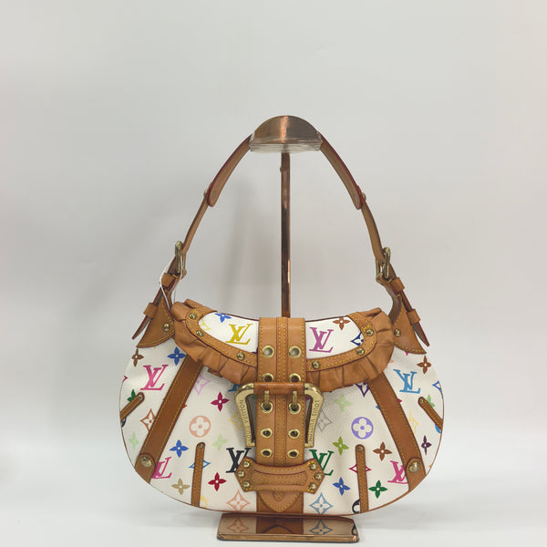 Pre-owned Louis Vuitton White Murakami Shoulder Bag