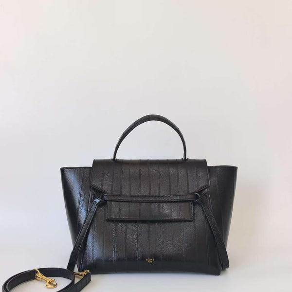 Pre-owned Celine Belt Embossed Crocodile Leather Crossbody
