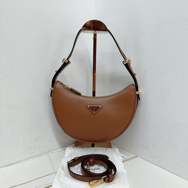 Pre-owned Prada Arque Moon Hobo Underarm Shoulder Bag/Crossbody