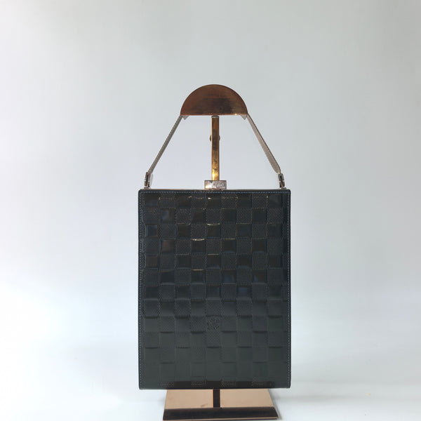 Pre-owned Louis Vuitton Vernis Clutch Damier Ebene