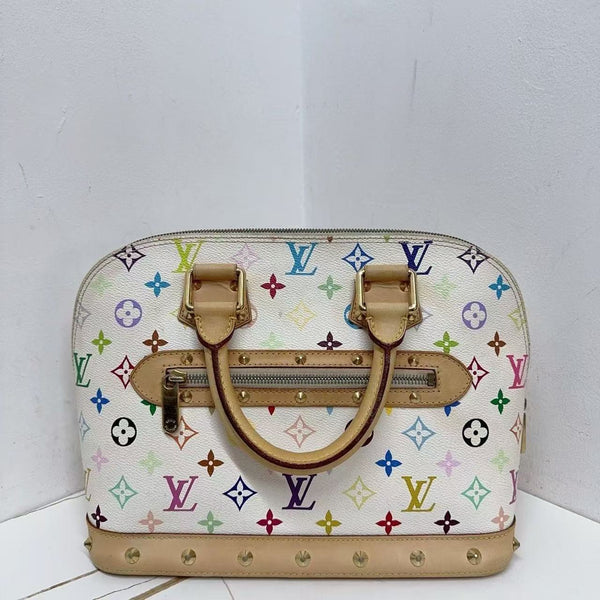 Pre-owned Louis Vuitton Multi-color White Murakami Alma PM