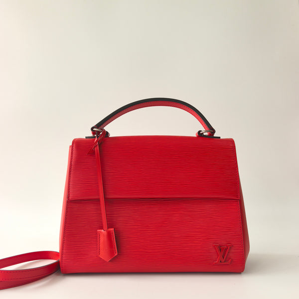 Pre-owned Louis Vuitton Cluny Top Handle Bag Epi Leather MM