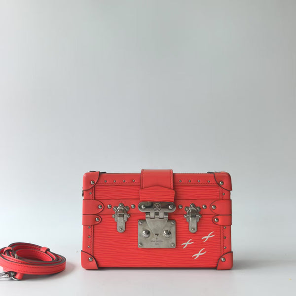 Pre-owned Louis Vuitton Trunk Clutch Coral Epi Crossbody