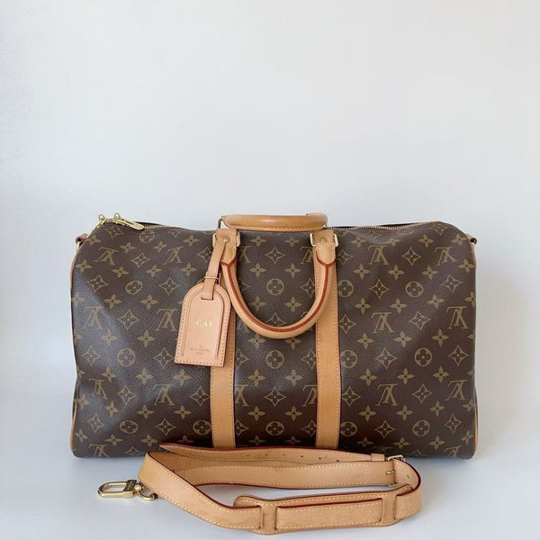 Pre-owned Louis Vuitton Keepall Bandouliere Bag Monogram Canvas 50