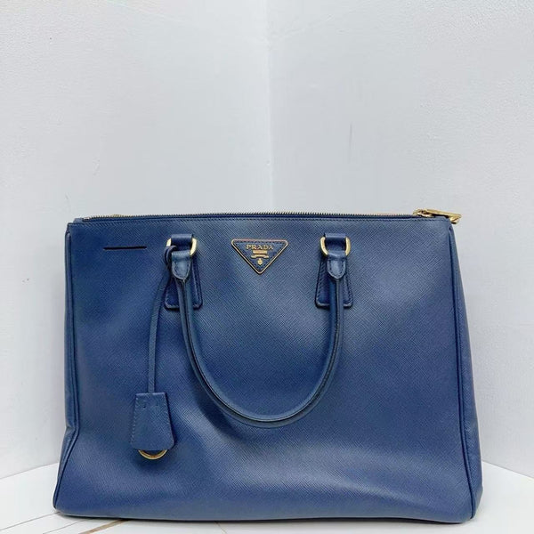 Pre-owned Prada Galleria Double Zip Tote Saffiano Leather Medium