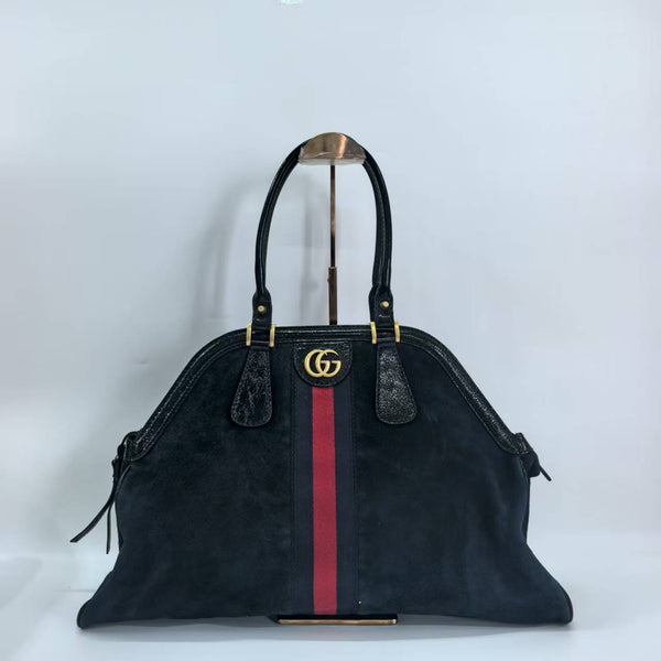 Pre-owned Gucci Marmot Suede Handbag