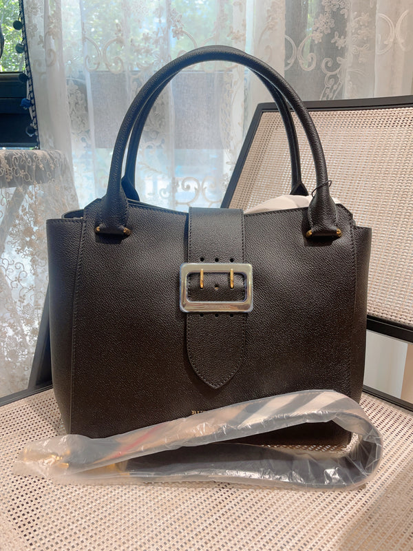 Pre-owned Burberry Grainy Calfskin Tote/Crossbody