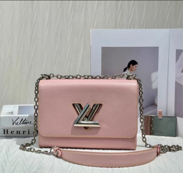 Louis Vuitton Twist Handbag Epi Leather Pink