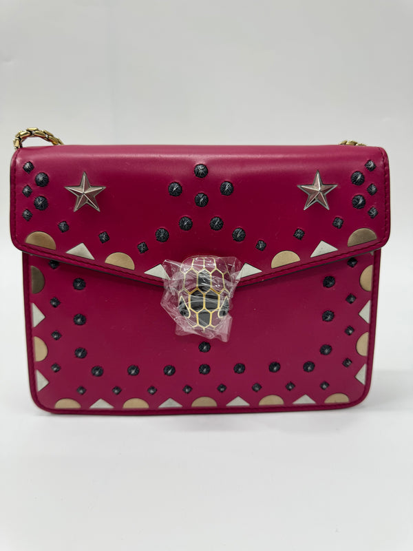 Pre-owned Bvlgari Serpenti Forever Square Shoulder Bag Limitied Leather