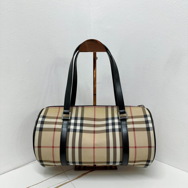 Pre-owned Burberry Tartan Checkers Roller Handbag