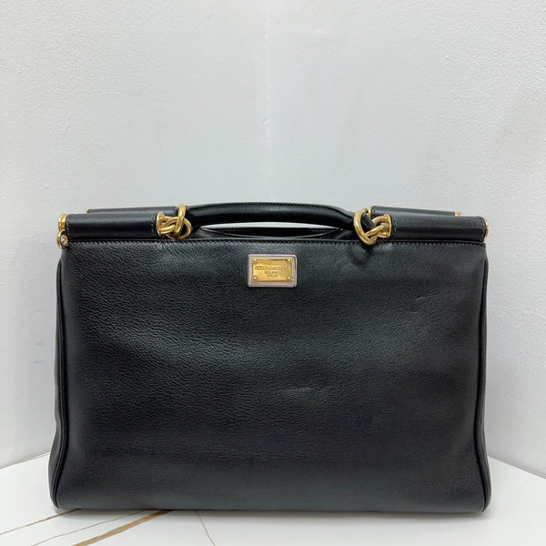 Pre-owned Dolce&Gabbana Black Calfskin Tote