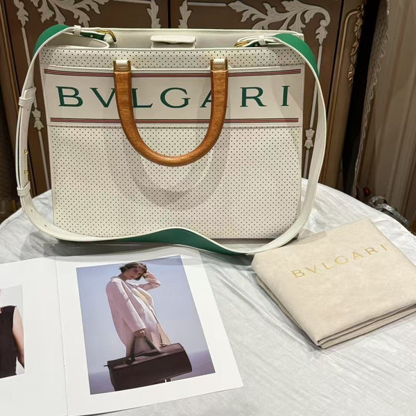 Pre-owned Bvlgari X Casablanca Calfskin Limited Tote