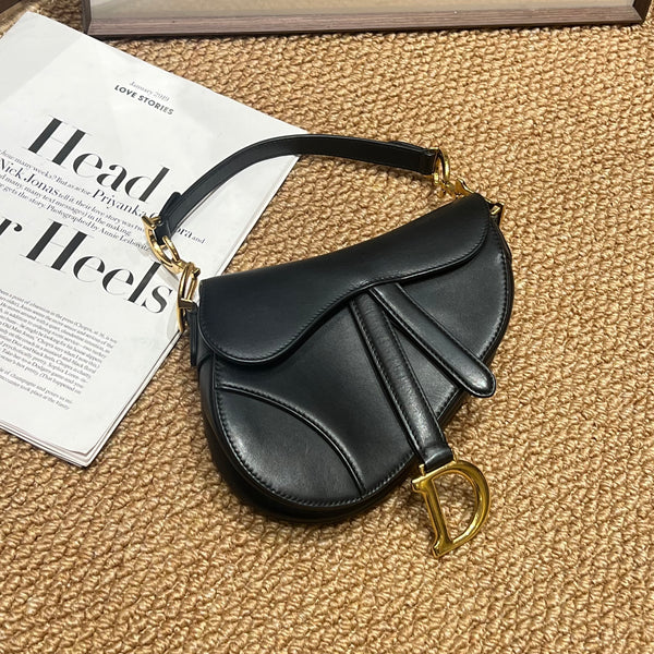 Pre-owned Christian Dior Saddle Smooth Teen Calfskin
