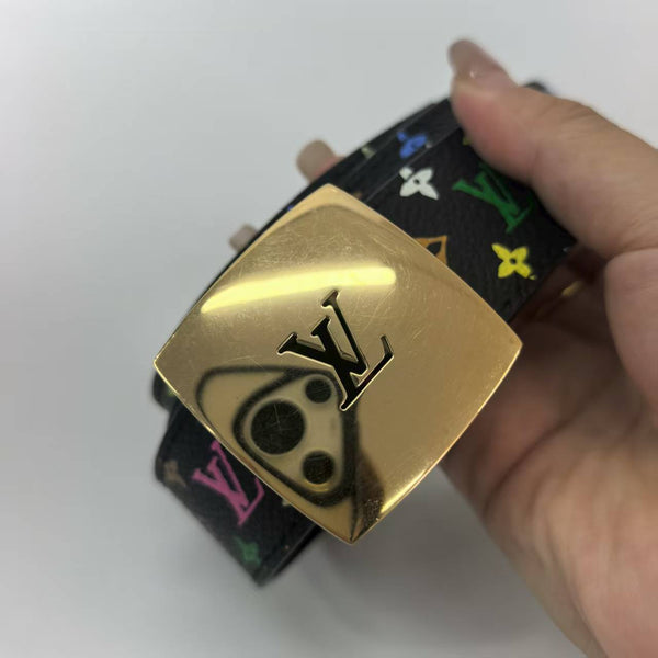 Pre-owned Louis Vuitton Belt Black Multi color