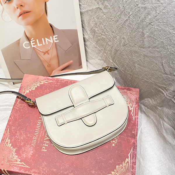 Pre-owned Celine White Calfskin Crossbody