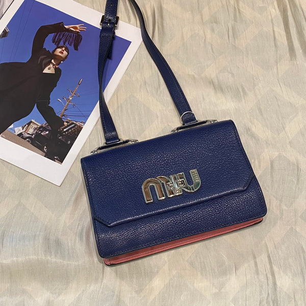 Pre-owned MiuMiu Navy Calfskin Crossbody