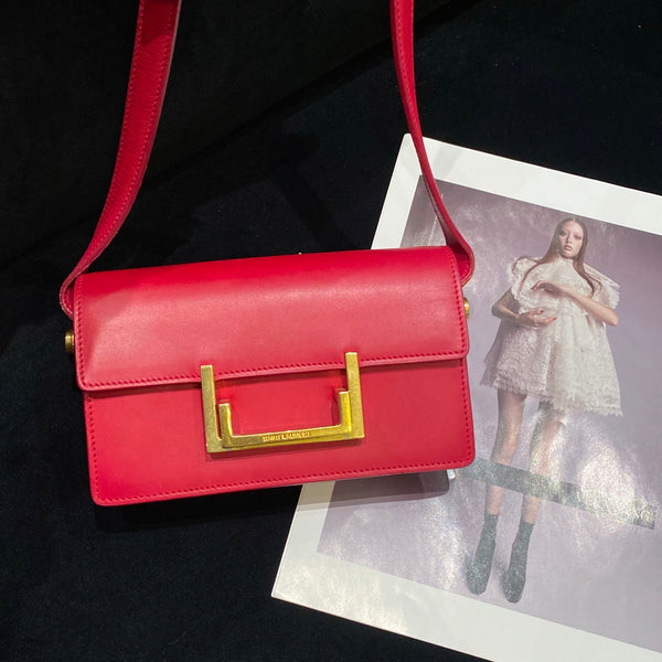 Pre-owned Saint Laurent Red Calfskin Crossbody