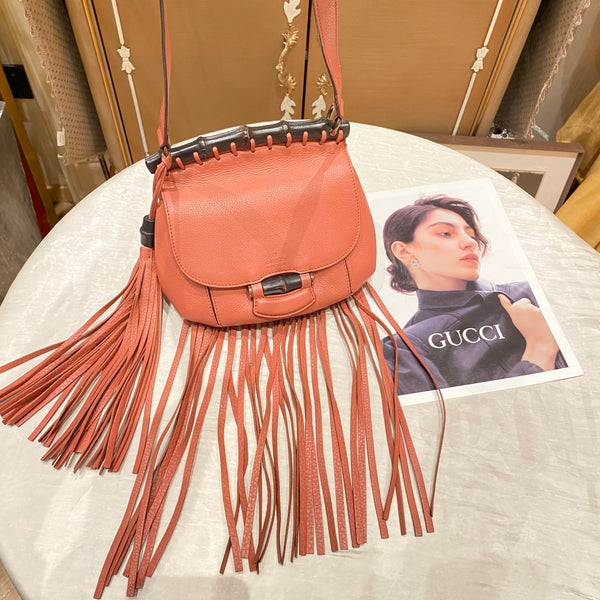 Pre-owned Gucci Vintage Bamboo Tassel Crossbody
