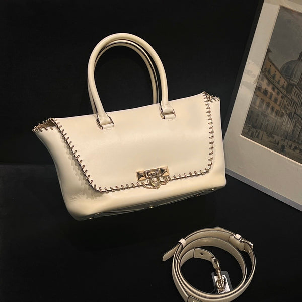 Pre-owned Valentino White Calfskin Crossbody/Handbag