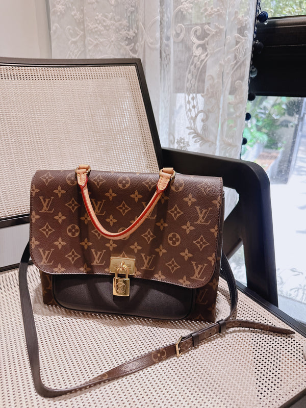 Pre-owned Louis Vuitton Marignan Handbag Monogram Canvas with Leather
