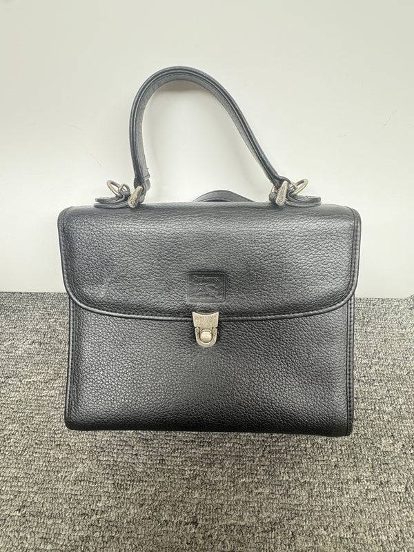Pre-owned Burberry Black Calfskin Handbag/Crossbody