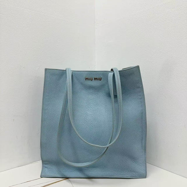 Pre-owned MiuMiu Baby Blue Sac Plate Tote