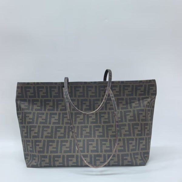 Pre-owned Fendi PVC FF Logo Monogram Tote