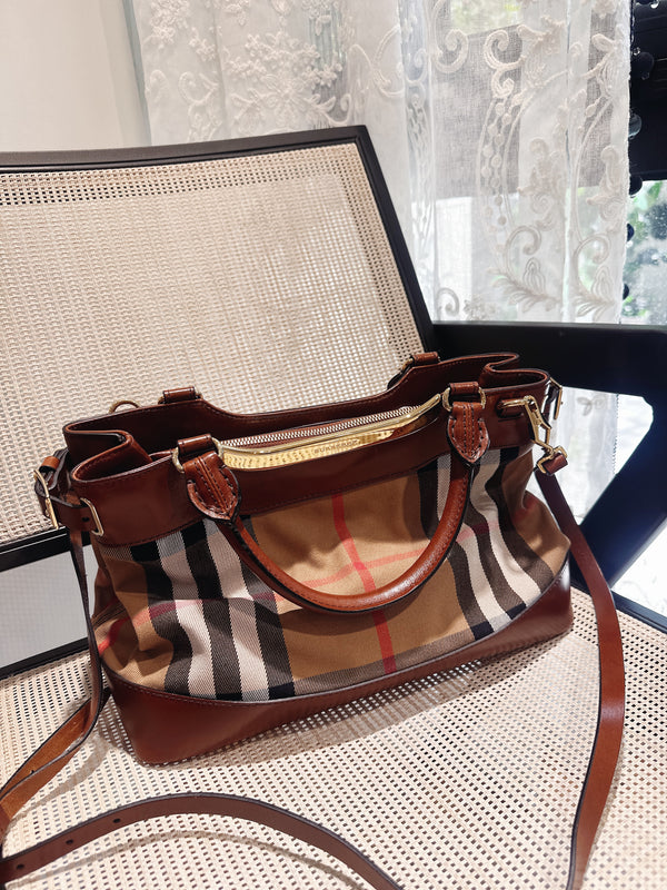 Pre-owned Burberry Tartan Checkers Crossbody