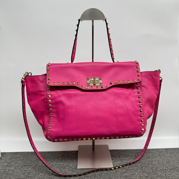 Pre-owned Valentino Hot Pink Calfskin Handbag/Crossbody