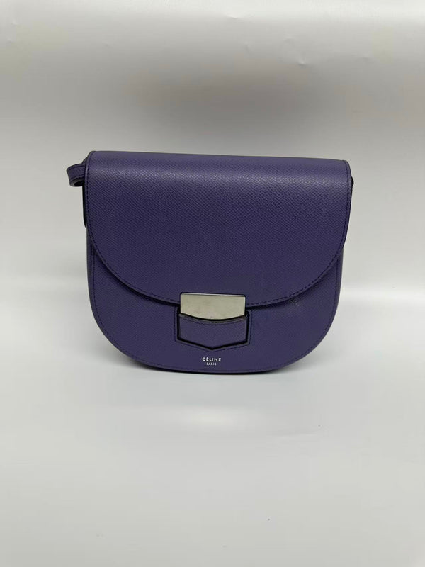 Pre-owned Celine Purple Calfskin Crossbody