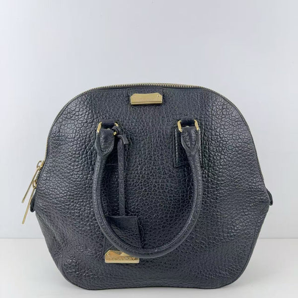 Pre-owned Burberry Grainy Calfskin Work Bag/Handbag