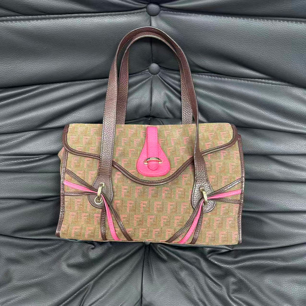 Pre-owned Fendi Vintage Uderarm Handbag Canvas