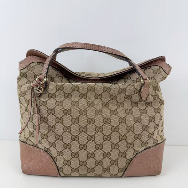 Pre-owned Gucci Vintage Canvas Handbag