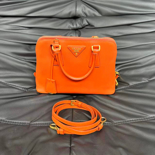 Pre-owned Prada Promenade Bag Saffiano Leather Small