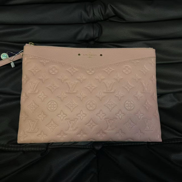 Pre-owned Louis Vuitton Embossed Monogram Logo Pouch
