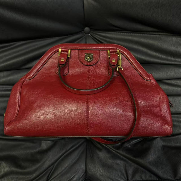 Pre-owned Gucci Red Calfskin Handbag/Crossbody