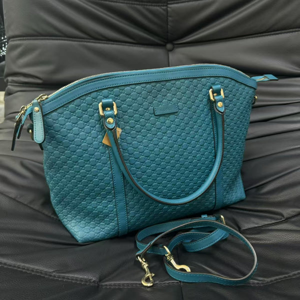 Pre-owned Gucci GG Embossed All Leather Tote