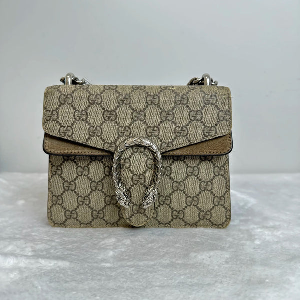 Pre-owned Gucci Dionysus Bag GG Coated Canvas Mini