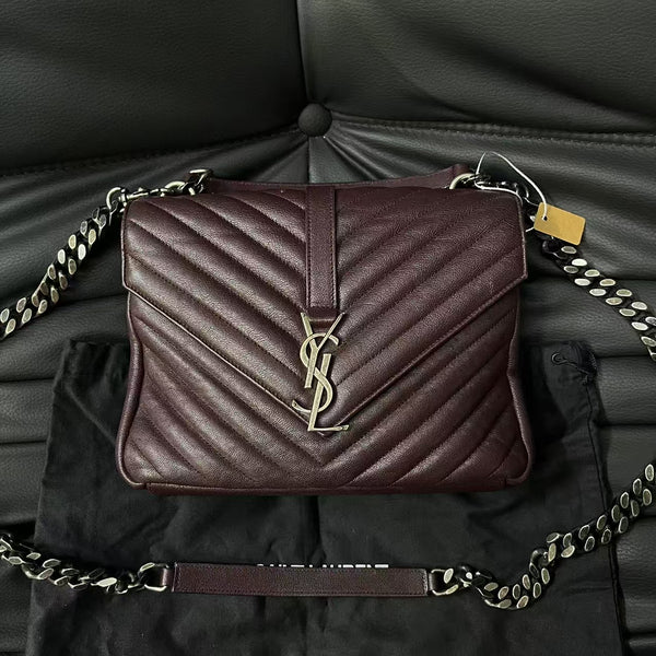Pre-owned Saint Laurent Sunset Burgundy Crossbody
