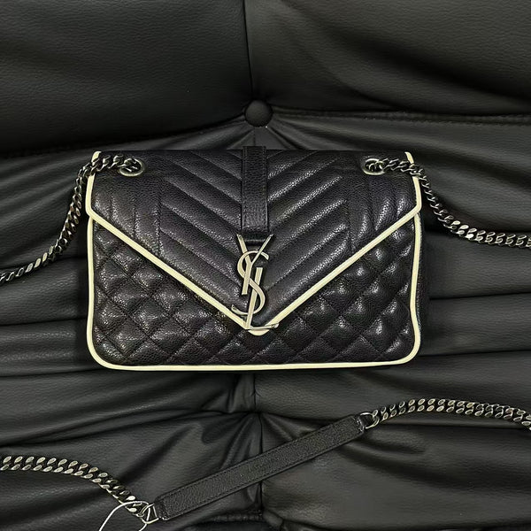 Pre-owned Saint Laurent Black& White Classic Lolo Crossbody